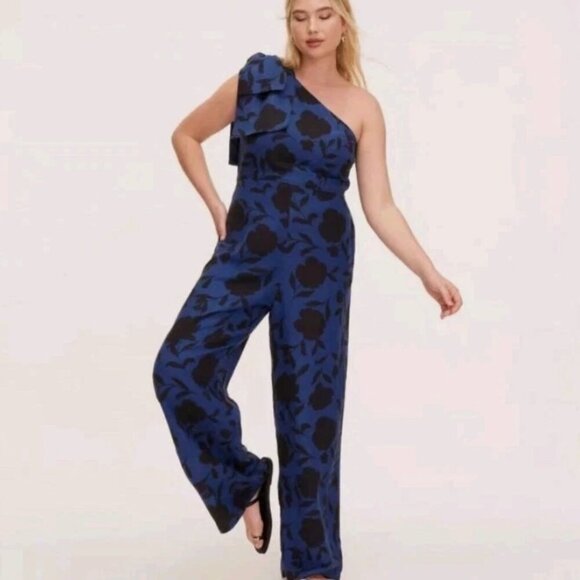 Kate Spade New York x Target Women's Size 6 Jumpsuit Linen Classic Rose Blue - Picture 1 of 11